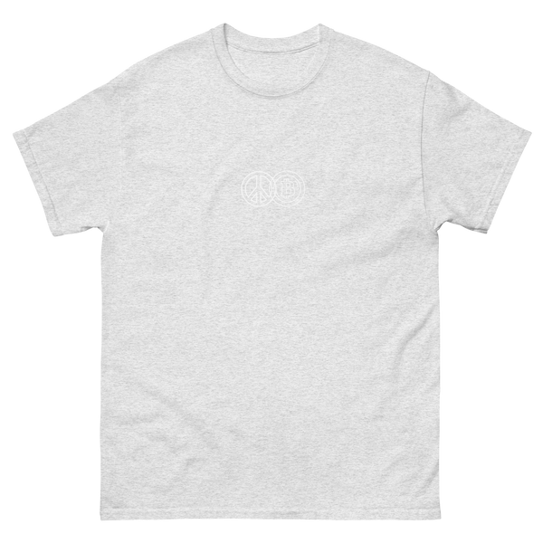 PEACE AND BITCOIN T-SHIRT