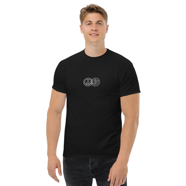 PEACE AND BITCOIN T-SHIRT